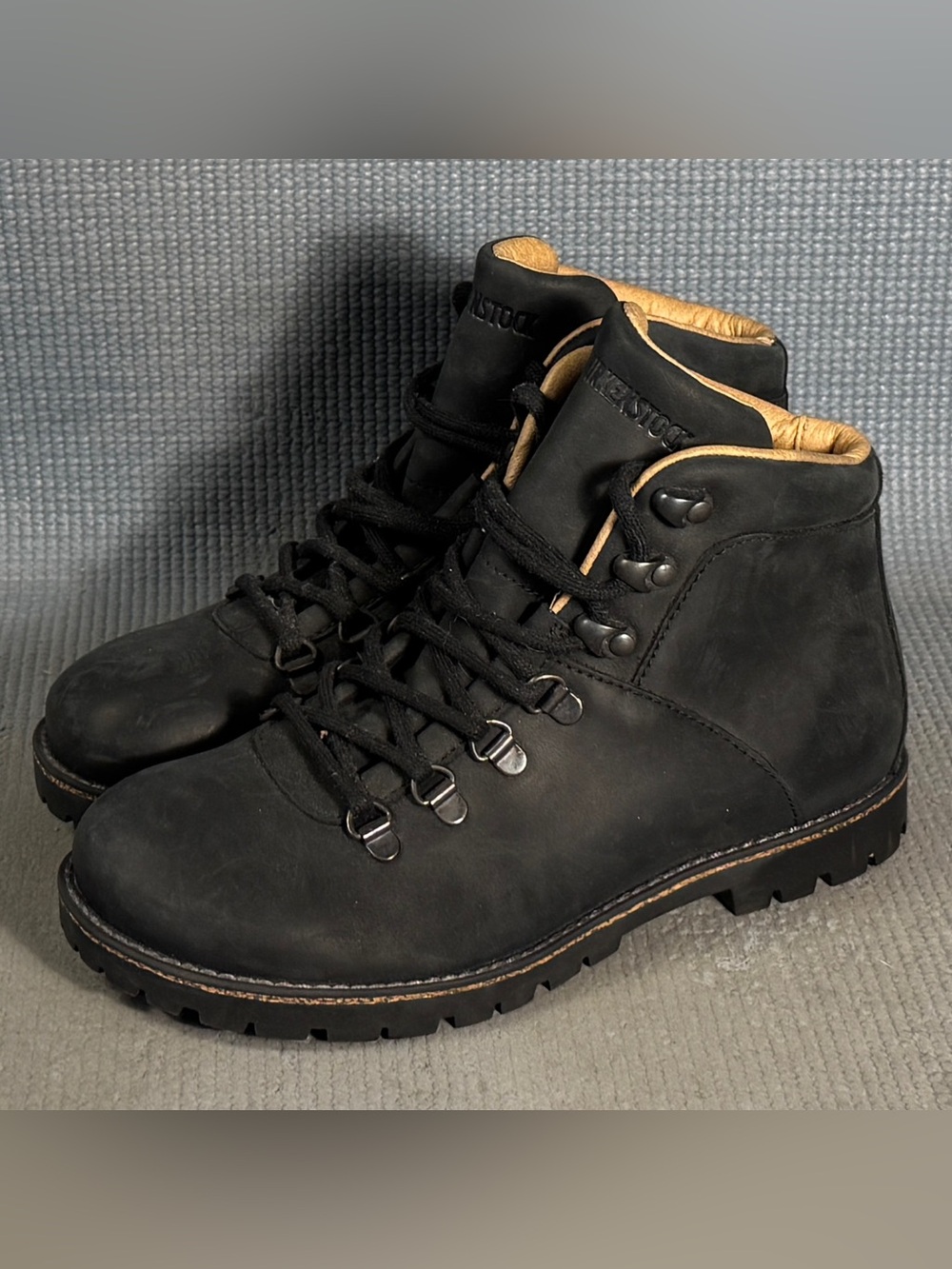 Birkenstock Jackson Nubuck Leather Black Boots Women’s Size 6 US 37 EU